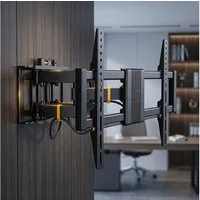 Alphamount TV-Wandhalterung schwenkbar neigbar, ausziehbar 386 mm, (bis 80 Zoll, bis 45 kg, VESA 200×100–600×400)
