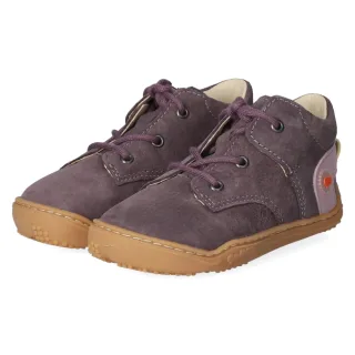 Qnuffs Barfußschuh BIRKE - Gr. 20 - Lila - Rauleder