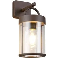 Reality Leuchten LED Außen-Wandleuchte, LED wechselbar, warmweiß, Wand-Laterne zur Fassadenbeleuchtung Hauswand aus Aluminium, Höhe 29cm