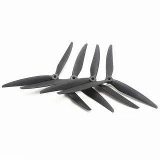 2 Pairs /4 Pairs 7040 8040 9045 3-Blade 5mm Shaft Black Fiberglass Nylon Propeller for 7 Inch 8 Inch 9 Inch FPV RC Racin
