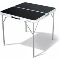 Mojawo Campingtisch XL Campingtisch schwarz klappbar mit Tragegriff Alu 80x80x70cm