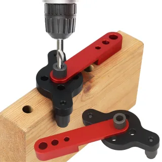 6/8/10mm Vertical Pocket Hole Dowel Jig Kit Carpentry Self Centering Drill Guide Locator Aluminum Woodworking Hole Punch