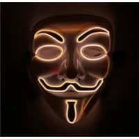 TK Gruppe Verkleidungsmaske LED Horror Maske inspiriert von Purge – mit 3 Leuchtmodi, (Packung), Steubar - drei Lichteffekten