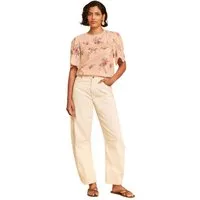 Love & Roses Kurzarmbluse Love & Roses Bluse mit Lochstickerei, Regular (1-tlg)