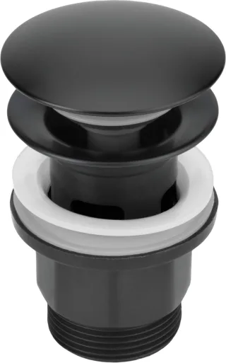 Neuesbad Ablaufgarnitur PLUG, Schwarz, Rund, mit Überlauf NB1DENHCN10P1