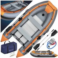 KESSER Schlauchboot aufblasbares Paddelboot für 4 Personen, motorisierbar, 3,20m, WAVE Motor geeignet