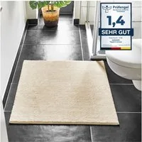 Andiamo Badematte Arezzo, Badvorleger, Badezimmer Teppich, Duschvorleger, Höhe 16 mm, rutschhemmend beschichtet, schnell trocknend, fußbodenheizungsgeeignet, Polyester, quadratisch, Uni Farben, weich & kuschelig, auch in rund & als 2er Set erhältlich