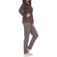 Normann Pyjama Normann Damen langarm Schlafanzug Pyjama im eleganter Optik