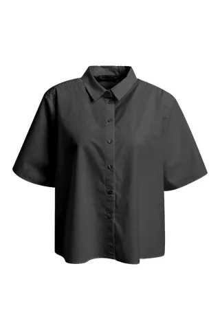 Smith&Soul - Boxy Shirt Collar Blouse black - Gr. - XL