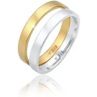 Elli Ring-Set Bandring Basic Bi-Color Set (2 tlg) 925 Silber, Bi Color_Tri Color