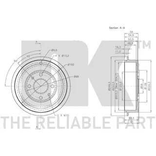NK Bremstrommel Seat Inca VW Caddy 252318