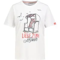 Eight2Nine T-Shirt Damen Baumwollshirt mit Küstenprints verschiedene Küsten- und Meeresmotive