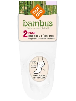 NUR DIE Damen Sneaker Füßlinge Bambus¹ 2er Pack