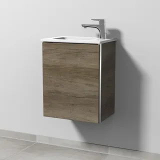 Sanipa 3way Waschtischunterbau zu Duravit ME by Starck Waschtisch mit 1 Tür, Eiche-Nebraska BR72037