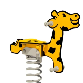 Professionelle Federwippe Grandey Giraffe - Wetterfestes Spielgerät für Schulen & öffentliche Spielplätze - Robustes HDPE-Design - Wickey