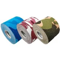LisaCare Kinesiologie-Tape Camouflage Mix - Medizinisches Tape (Set, 3-St., 1 x Camo-Grün, Rosa & Blau / 5cm x 5m) Latexfrei