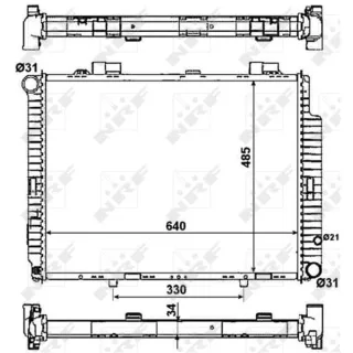 NRF Motork?hler gel?tet Mercedes E-Klasse W210 53784