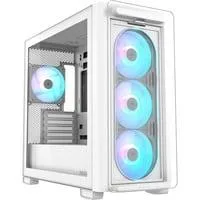 A23 PLUS TG ARGB , Tower-Gehäuse weiß, Tempered Glass