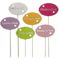 Florists Products Gartenstecker Blumenstecker Dankeschön Schriftzug für Sträuße und, 18 Stück