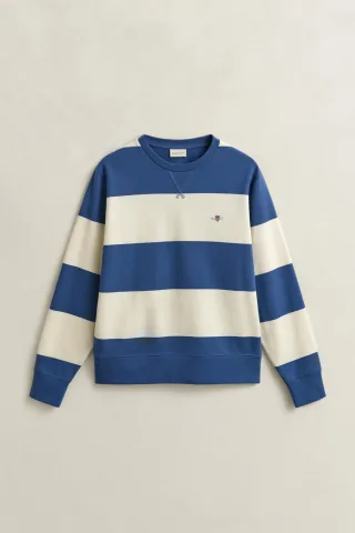 GANT - Gestreiftes Rundhalssweatshirt vintage blue - Gr. - XXL