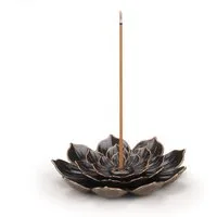 FOUORTUNATE-BEE Räucherschale Lotus Räuchergefäß Räucherstäbchenhalter 6 Loch Weihrauchhalter Set, Für Meditation Yoga Wohnzimmer Schlafzimmer Büro Deko Räuchern