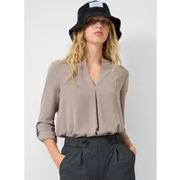 QS Langarmbluse Bluse Bluse mit Turn-up