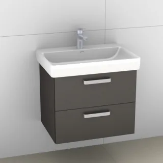 Artiqua 415 Waschtischunterschrank für Pro S 810964 Stahlgrau Metallic, 415-WU2L-L55-7141-88 415-WU2L-L55-7141-88