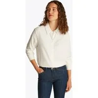 Tommy Hilfiger Hemdbluse SOFT VISCOSE REGULAR LS SHIRT in Unifarbe, mit Metalllabel