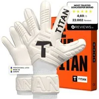 T1TAN Torwarthandschuhe Kinder, CLASSIC White-Out Junior, Größe 3-6