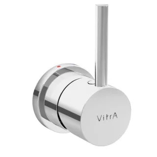VitrA Einhebelmischer A45671EXP für WC, seitlich integrierte Thermostat-Armatur