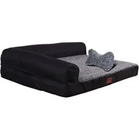 M-Diamant Tierbett Hundebett Waschbares orthopädisches Haustierbett Hunde Katzen, Plüsch, Rutschfest & atmungsaktiv