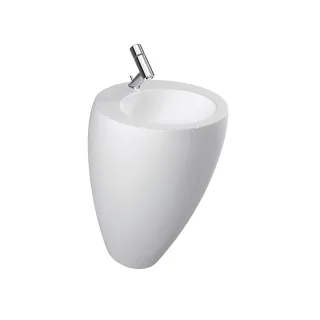LAUFEN Waschtisch Il Bagno Alessi One 520x530, weiß mit LCC, mit integrierter Säule, 81197.1, 811971 H8119714001041