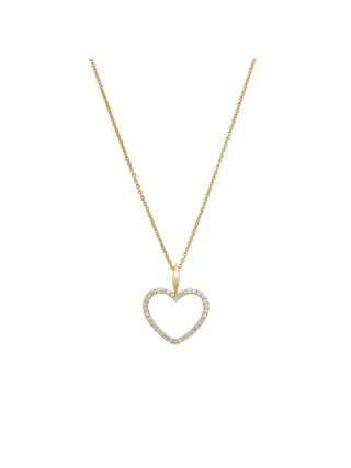 Lyomi Anhänger mit Kette 585/- Gelbgold 36 synth. Diam. 0,24ct.