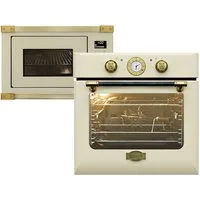 Kaiser Küchengeräte Backofen-Set Retro Einbau Backofen Elektro, Autark, 68 L mit Einbau-Mikrowelle, 25 l, Retro MIkrowell, 60 cm EH 6432 ElfBE Eco+EM 2545 ElfAD, mit 1-fach-Teleskopauszug