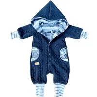 Land-Juwelen Overall Overall Zopfstrick Elefant blau