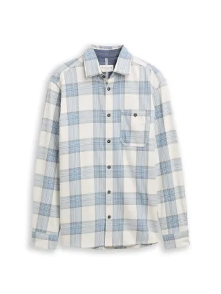 Tom Tailor - Comfort Fit Hemd mit Karomuster white light blue check - Gr. - XXL