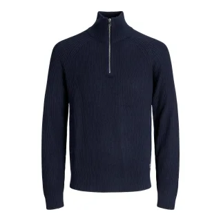 Jack & Jones Pannel Knit Half Zip Blau