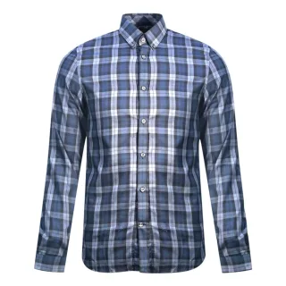 Fred Perry Schwarzes langärmeliges Hemd