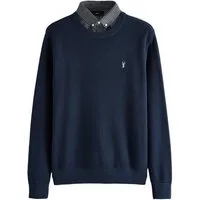 Next 2-in-1-Pullover Regular Fit Pullover mit eingenähtem Kragen (1-tlg)