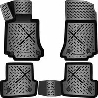 ELMASLINE Auto-Fußmatten Gummi (4 St), für MERCEDES-BENZ C-KLASSE (2007-2014) W204/T204 - 3D Gummimatten mit extra hohem Rand für mehr Schutz - Passend für Baujahre: , 2007 - 2014