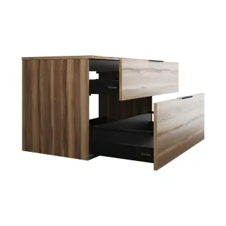 Burgbad Waschtischunterschrank Eqio 619x1000x550 Frassino Dekor Cappuccino, WXXH100F3437 WXXH100F3437