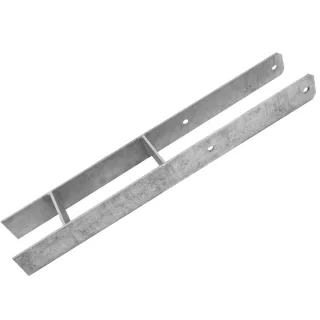 H-Anker Pfostenanker 90x90 mm - Feuerverzinkt Bodenanker zum Einbetonieren für Spielturm Schaukel - Stabile Befestigung 60x6x10 cm - Wickey
