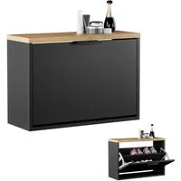 Planetmöbel Schuhschrank STIVIO Schuhschrank einreihig (Schuhschrank für Flur & Garderobe, wand- oder bodenmontierbar) passend für 4-6 Paar Schuhe