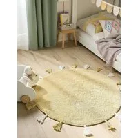 benuta Kinderteppich Malu, rund, Höhe: 6 mm, Kunstfaser, Berber, Ethno-Style, Wohnzimmer