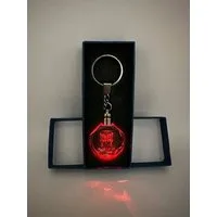 Stelby Schlüsselanhänger mit Gravur Schlüsselanhänger LED Sternzeichen aus Glas mit Farbwechsel (inkl. Geschenkbox), Farbwechsel, transparent, modernes Design