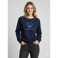 Ragwear Sweatshirt JOHANKA LOGO O aus Baumwolle und Polyester, normale Passform, mit Rundhalsausschnitt