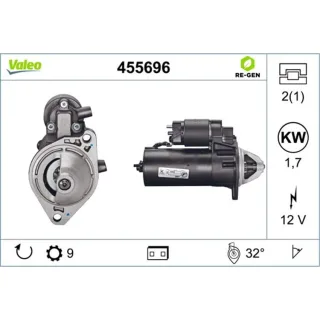 Valeo Anlasser 1,7 kW Opel Ascona Astra Kadett Vectra 455696