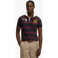 Superdry Poloshirt DOUBLE EMBLEM JERSEY SS RUGBY im angesagten Rugby Stil