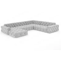 Sofa Dreams Sofa Stoff Samt Designer Samtstoff Sofa Polstersofa Menorca U Form Modern, Chesterfield