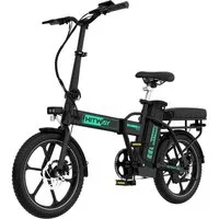 HITWAY E-Bike Faltrad Faltrad 16 Zoll, 13Ah Akku, bis 100 km Elektrofahrrad Pedelec, 1 Gang, Kettenschaltung, Heckmotor, 468 Wh, faltbares Citybike mit App & Gepäckträger